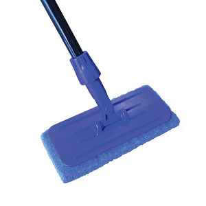 Medium-Duty Utility Pad Set blue swivel handle flat base and black handle and scrubbing pad, Medium-Duty Utility Pad Set, GENERAL CLEANING, UTILTY PADS, 3615