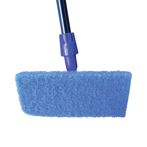 Juego de almohadillas utilitarias de servicio mediano blue swivel handle flat base and black handle and scrubbing pad, Medium-Duty Utility Pad Set, GENERAL CLEANING, UTILTY PADS, 3615