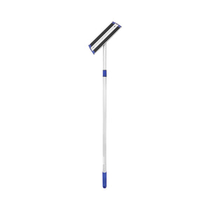 Manche télescopique en microfibre de 60 à 72 pouces metal mop handle with blue trim for cleaning full view, 60 Inch - 72 Inch Telescopic Microfiber Handle, MICROFIBER, FRAMES & HANDLES, 3305
