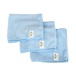 Paños de microfibra de 16 pulgadas x 16 pulgadas y 240 g/m² blue 3 stack of cleaning cloths, 16 Inch X 16 Inch 240 Gsm Microfiber Cloths, COLOR, Blue, Package, 20 Packs of 10, MICROFIBER, CLOTHS, Best Seller, COVID ESSENTIALS, 3130B