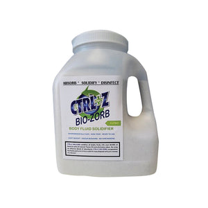 Absorbente y solidificador de fluidos corporales Bio-Zorb 4 L abosorbsing agent for fluid messes white large bottle, 4 L Bio-Zorb Bodily Fluid Absorbent And Solidifier, SAFETY, ABSORBANT PADS & SOCKS, 7500