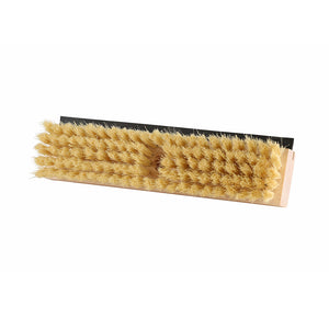 12 Inch Natural Fiber Deck Scrub Head With Squeegee natural wood and with natural color brissels brush view with squeegee side, 12 Inch Natural Fiber Deck Scrub Head With Squeegee, FLOOR CLEANING, FLOOR SQUEEGEES, 4253