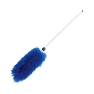 30 Inch To 42 Inch Lambswool Extension Duster With Locking Handle blue duster with white hand and black accents, 30 Inch To 42 Inch Lambswool Extension Duster With Locking Handle, GENERAL CLEANING, DUSTERS, 4024