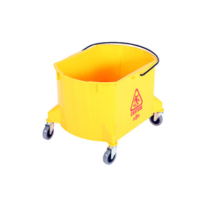 Baldes de 40 cuartos yellow rectangular oval bucket with black handle and 4 wheels, 40 Qt Bucket, COLOR, Yellow, FLOOR CLEANING, BUCKETS & WRINGERS, 3076Y