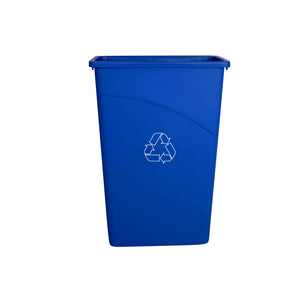 Récipient mince de 23 gallons rectangular blue garbage bin, 25 Gallon Slim Container, COLOR, Blue, WASTE, SLIM CONTAINERS & LIDS, 9513