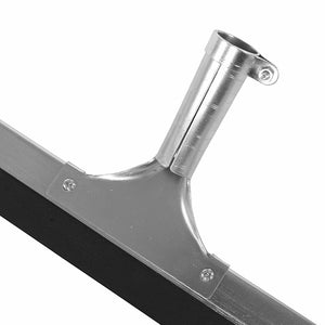 Straight Black Rubber Squeegee silver head squeegee with black rubber close up, Straight Black Rubber Squeegee, SIZE, 18 Inch, FLOOR CLEANING, FLOOR SQUEEGEES, 4092,4093,4082,4083