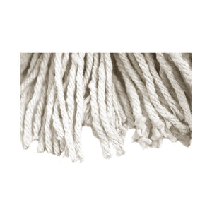 Cot-Pro® Cotton Narrow Band Wet Cut End Mop mop with cotton thread strands close-up, Cot-Pro® Cotton Wet Cut End Mop, SIZE, 16 Oz, FLOOR CLEANING, WET MOPS, 3093, 3094,3095,3232
