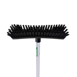 Cepillos para fregar pisos y terrazas con mango de metal black head brush with metal handle with green globe labelling brissel view, Floor And Deck Scrub Brushes With Metal Handle, SIZE, 10Ich Brush With 48 Inch / Regular Handle, FLOOR CLEANING, DECK BRUSHES, 4019