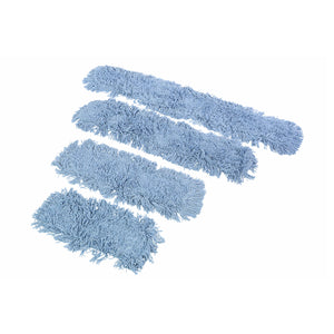 Cabezal de trapeador antideslizante azul Pro-Stat® blue static cling dust mop in 18inch, 24inch, 36inch, 48inch by 5inch wide slip-on, Pro-Stat® Blue Slip-On Dust Mop Head, SIZE, 18 Inch X 5 Inch, FLOOR CLEANING, DUST MOPS, 3300,3301,3302,3303