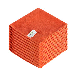 Chiffons en microfibre 16 pouces x 16 pouces 240 g/m² orange 10 stack of cleaning cloths, 16 Inch X 16 Inch 240 Gsm Microfiber Cloths, COLOR, Orange, Package, 20 Packs of 10, MICROFIBER, CLOTHS, Best Seller, COVID ESSENTIALS, 3130O