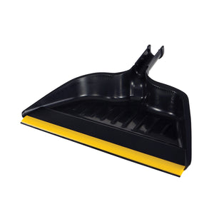 15 Inch Clip-On Dustpan black duspan with yellow lip, 15 Inch Clip-On Dustpan, FLOOR CLEANING, DUST PANS, 4312