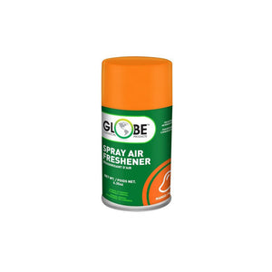 Recambio de spray dosificado en aerosol Air-Pro 180 Gr can with green globle label and orange top, Air-Pro 180 Gr Aerosol Metered Spray Refill, SCENT, Mango, WASHROOM CARE, ODOR CONTROL, NEW, 3800