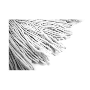 Synthetic Yacht Mop mop with synthetic thread strands with wooden handle close up, Synthetic Yacht Mop With Wood Handle, SIZE, 8 Oz / 48 Inch Handle, FLOOR CLEANING, WET MOPS, 4014, 4015,4016, 4017,4018